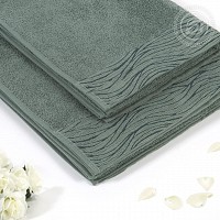 Модерн полотенце махровое (оливковый)