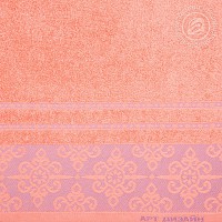 Орнамент набор полотенец махровых (Турция) персик