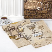 Набор полотенец из рогожки «Кофейня»