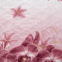 Стеганое одеяло-покрывало Орхидея